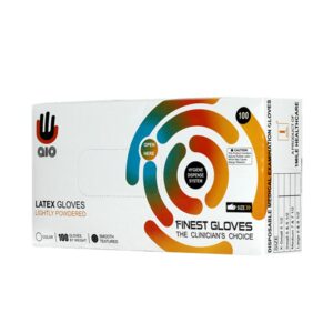 AIO Latex Gloves Lightly Powdered (L) 100’s